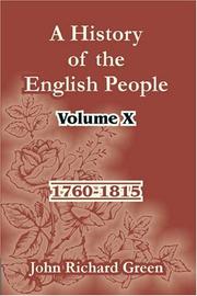 Cover of: A History of the English People by John Richard Green