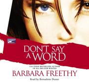 Cover of: Don't Say a Word [Cd] (Library Edition) by Barbara Freethy