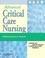 Cover of: AACN Advanced Critical Care Nursing