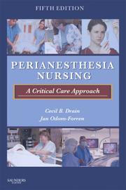 Cover of: PeriAnesthesia Nursing: A Critical Care Approach