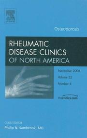 Cover of: Osteoporosis, An Issue of Rhuematic Disease Clinics