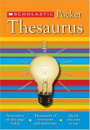 Cover of: Scholastic Pocket Thesaurus (Scholastic Reference) by John Bollard