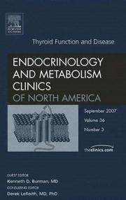 Cover of: Thyroid Disorders, An Issue of Endocrinology and Metabolism Clinics