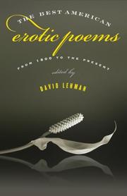 Cover of: The Best American Erotic Poems by David Lehman