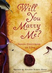 Cover of: Will You Marry Me? by Helene Scheu-Riesz