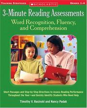 Cover of: 3-Minute Reading Assessments: Word Recognition, Fluency, and Comprehension: Grades 1-4 (Three-minute Reading Assessments)