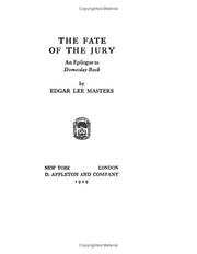 Cover of: The Fate of the Jury an Epilogue to Domesday Book