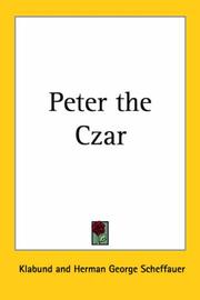 Cover of: Peter the Czar