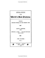 Cover of: The World's Best Orations from the Earliest Period to the Present Time by David J. Brewer