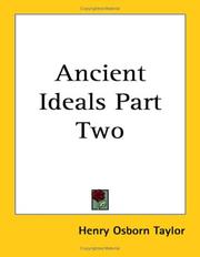 Cover of: Ancient Ideals by Henry Osborn Taylor