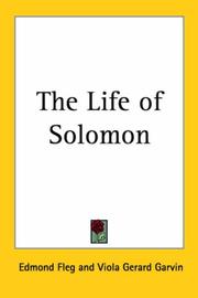 Cover of: The Life of Solomon by Edmond Fleg