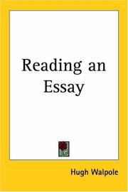 Cover of: Reading An Essay