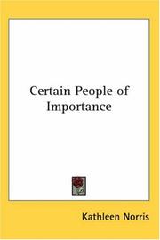 Cover of: Certain People of Importance by Kathleen Norris