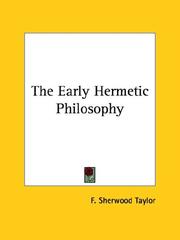 Cover of: The Early Hermetic Philosophy