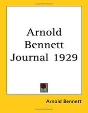 Cover of: Arnold Bennett Journal 1929 by Arnold Bennett