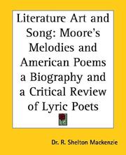 Cover of: Literature Art and Song by R. Shelton Mackenzie