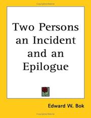 Cover of: Two Persons an Incident And an Epilogue