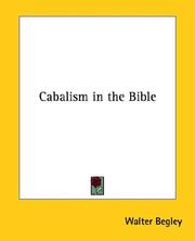 Cover of: Cabalism in the Bible
