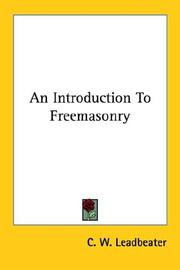 Cover of: An Introduction to Freemasonry