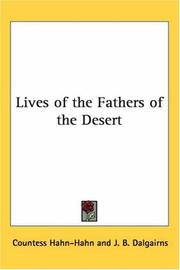 Cover of: Lives of the Fathers of the Desert