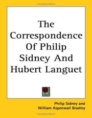 Cover of: The Correspondence of Philip Sidney and Hubert Languet
