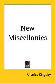 Cover of: New Miscellanies