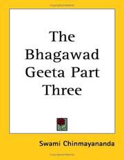 Cover of: The Bhagawad Geeta Part Three