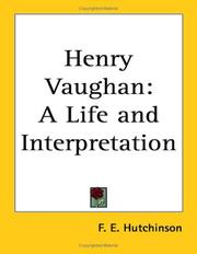 Cover of: Henry Vaughan: A Life and Interpretation