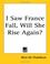 Cover of: I Saw France Fall, Will She Rise Again?