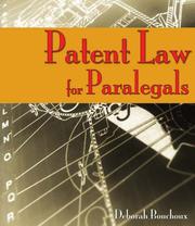 Cover of: Patent Law for Paralegals