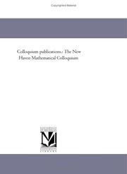 Cover of: Colloquium publications. | Michigan Historical Reprint Series