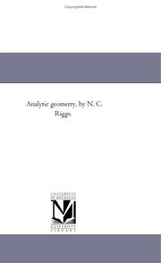 Cover of: Analytic geometry | Norman Colman Riggs