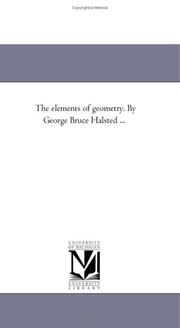 Cover of: The elements of geometry