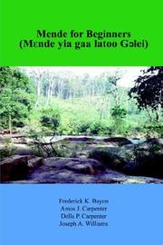 Cover of: MENDE FOR BEGINNERS: MENDE YIA GAA LATOO GCLEI