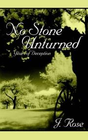 Cover of: No Stone Unturned: Years of Deception