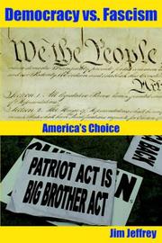 Cover of: Democracy Vs. Fascism: America's Choice