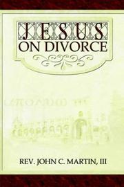 Cover of: Jesus on Divorce