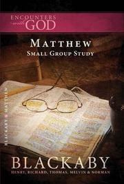 Cover of: Matthew: A Blackaby Bible Study Series (Encounters with God)