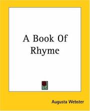 Cover of: A Book Of Rhyme