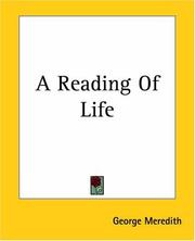 Cover of: A Reading Of Life by George Meredith