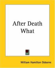 Cover of: After Death What by William Hamilton Osborne