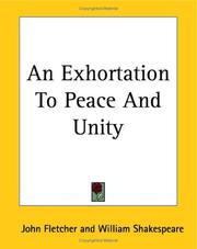 Cover of: An Exhortation To Peace And Unity