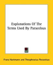Cover of: Explanations of the Terms Used by Paracelsus