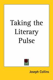 Cover of: Taking the Literary Pulse