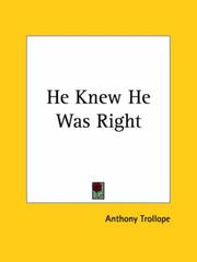 Cover of: He Knew He Was Right by Anthony Trollope