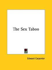 Cover of: The Sex Taboo