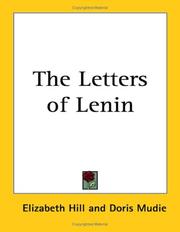 Cover of: The Letters of Lenin