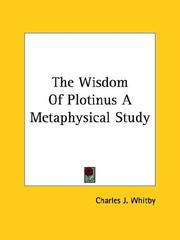 Cover of The Wisdom of Plotinus a Metaphysical Study by Charles J. Whitby