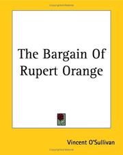 Cover of: The Bargain Of Rupert Orange