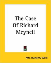 Cover of: The Case Of Richard Meynell by Mary Augusta Ward